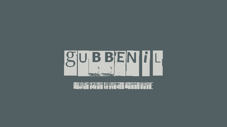 Gubben I L Font
