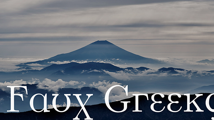 Faux Greeks Font