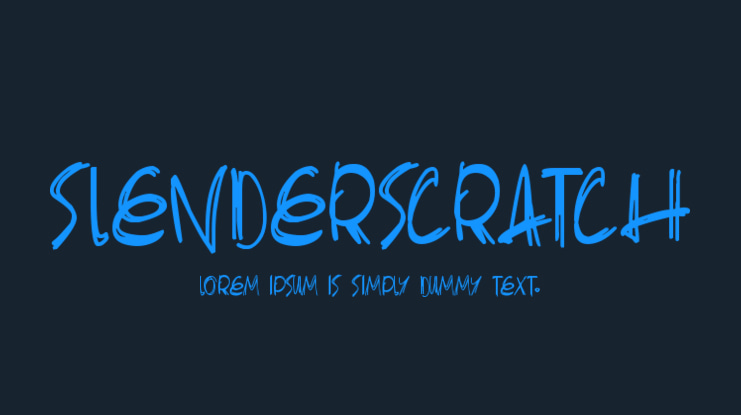 Slenderscratch Font Family
