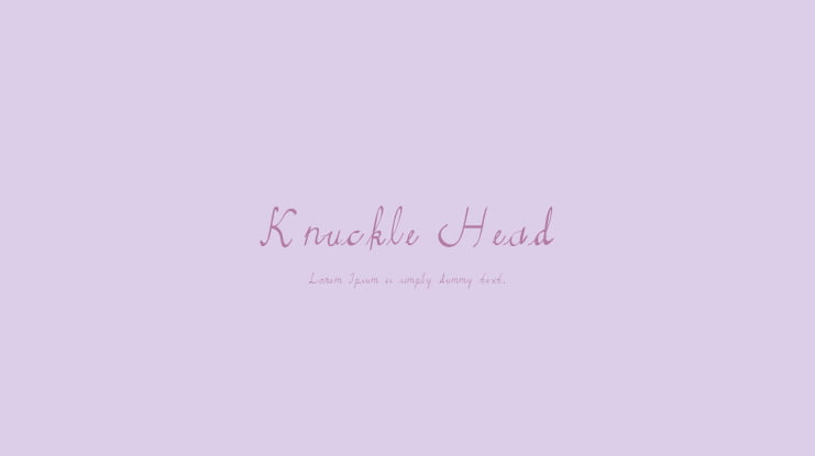 Knuckle Head Font
