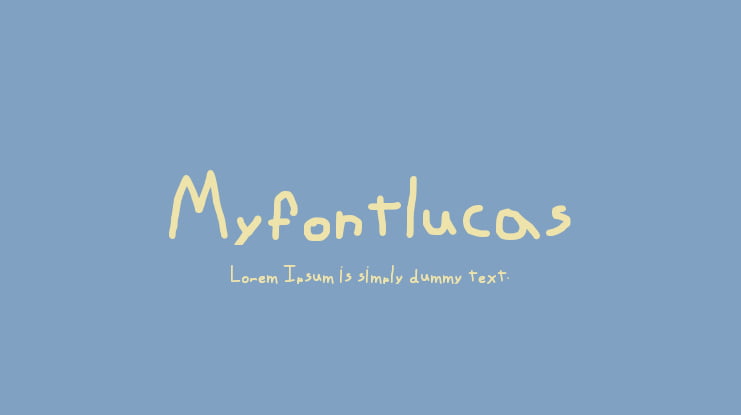 Myfontlucas Font