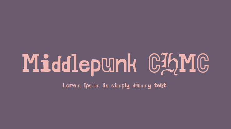 Middlepunk CHMC Font