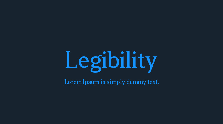 Legibility Font