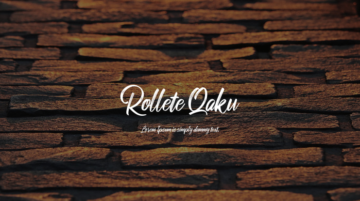 Rollete Qaku Font