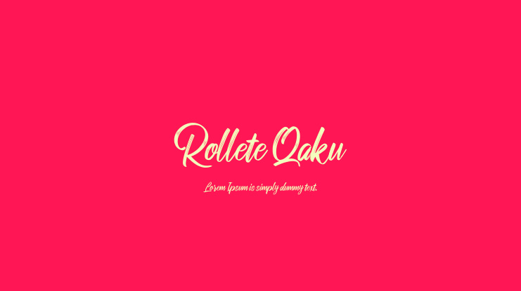 Rollete Qaku Font