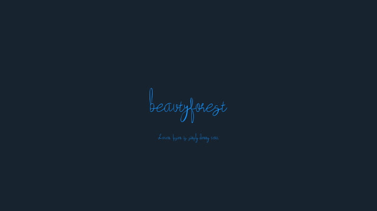 beautyforest Font