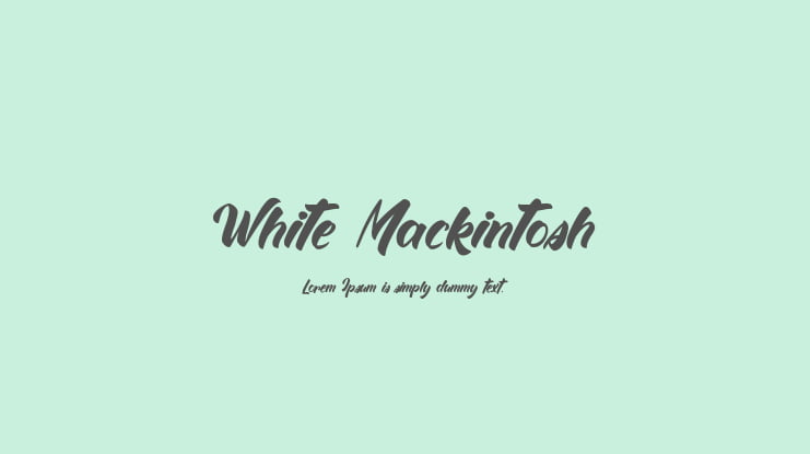 White Mackintosh Font