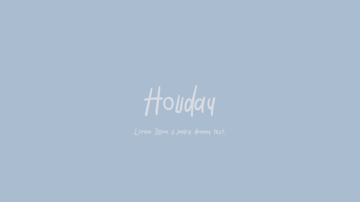 Holiday Font