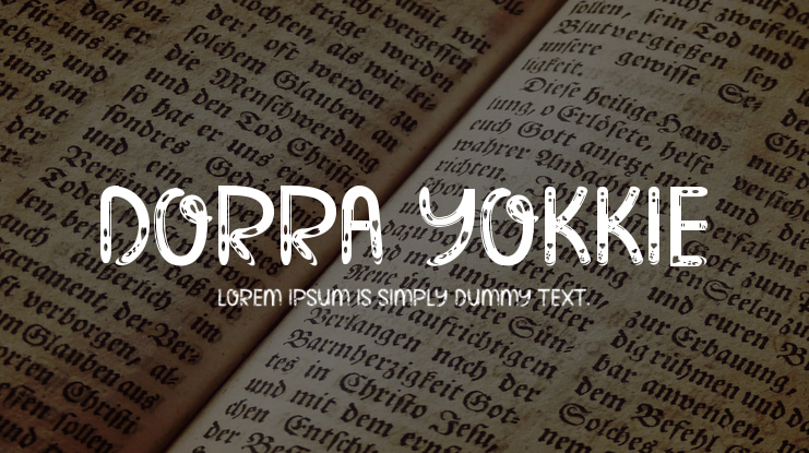 DORRA YOKKIE Font Family