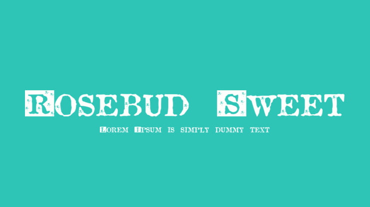 Rosebud Sweet Font