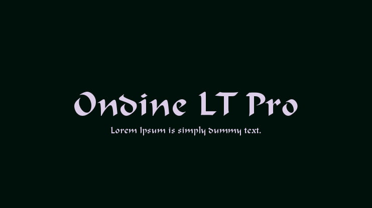 Ondine LT Pro Font