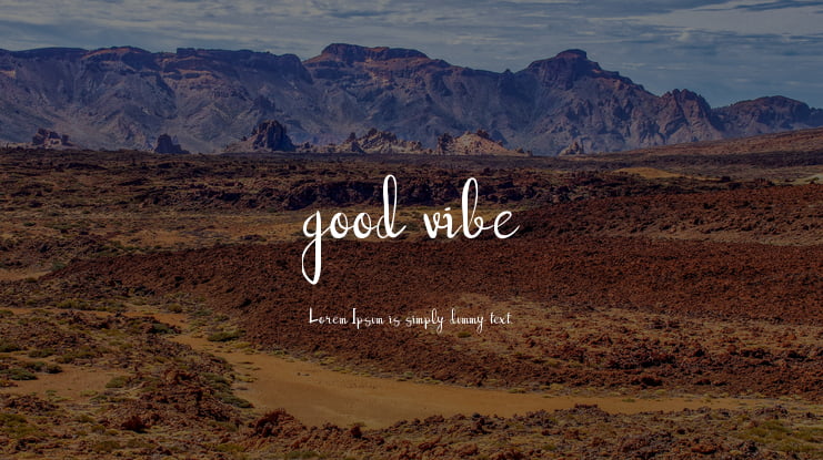 good vibe Font