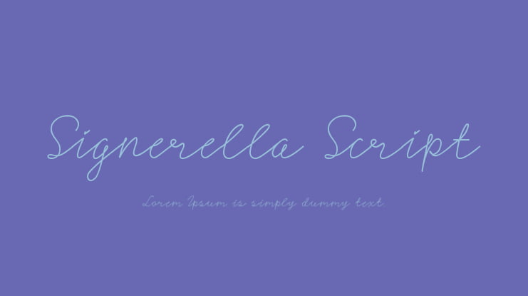 Signerella Script Font