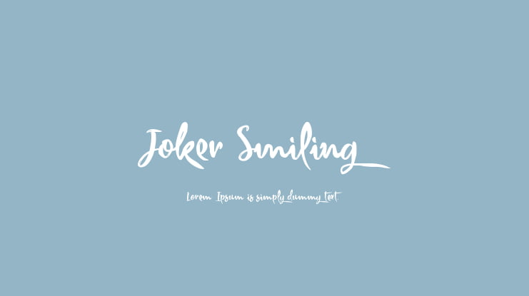 Joker Smiling Font