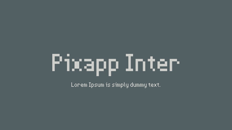 Pixapp Inter Font