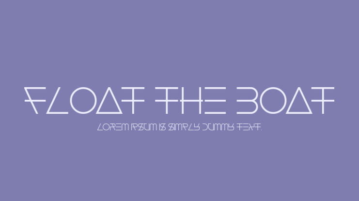 Float The Boat Font