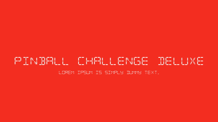 Pinball Challenge Deluxe Font