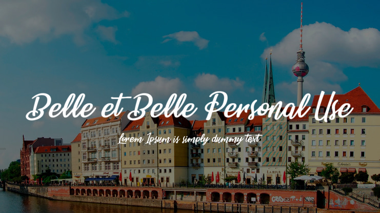 Belle et Belle Personal Use Font