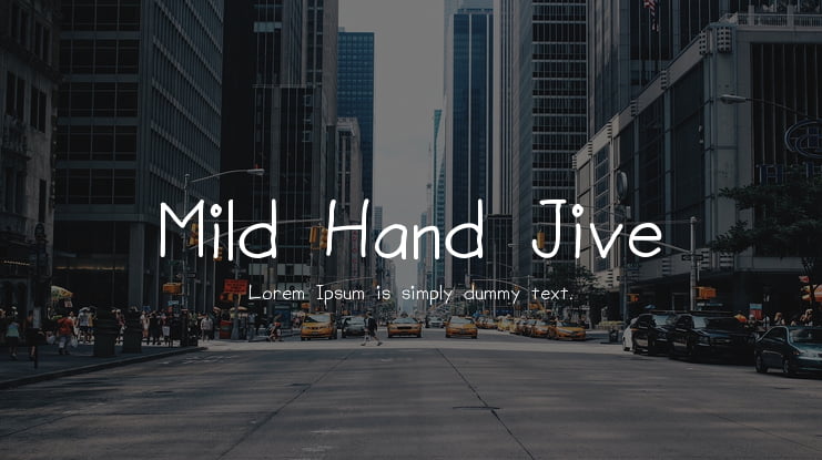 Mild Hand Jive Font