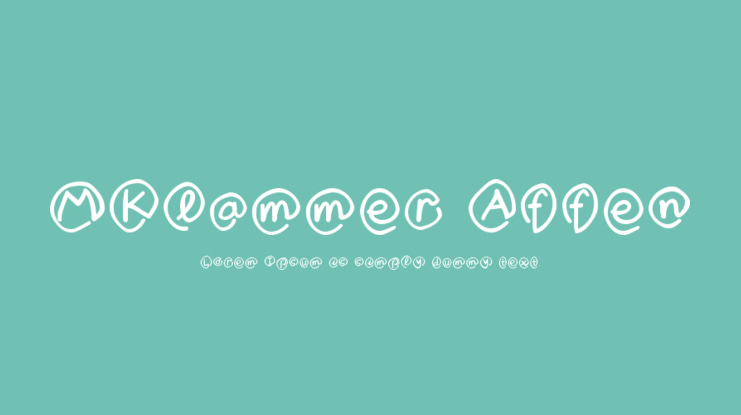 MKlammer Affen Font Family