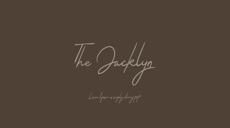 The Jacklyn Font