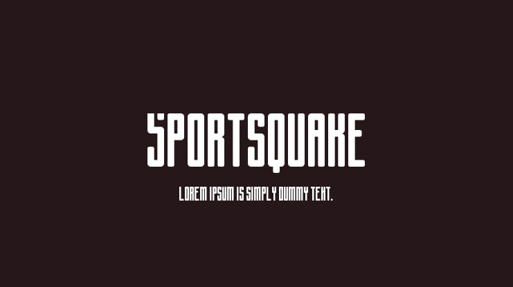 Sportsquake Font