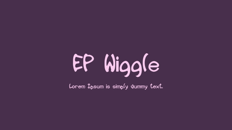 EP Wiggle Font
