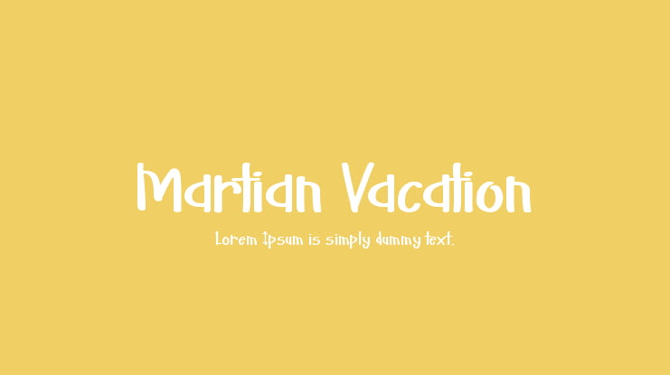 Martian Vacation Font