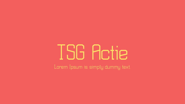 TSG Actie Font Family