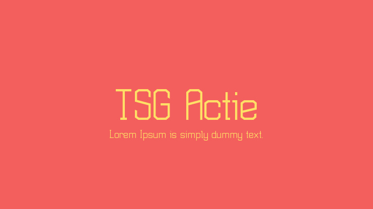 TSG Actie Font Family