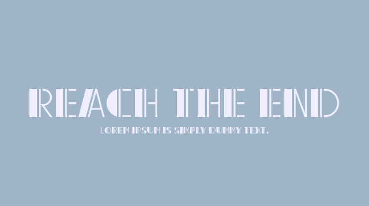 Reach the End Font