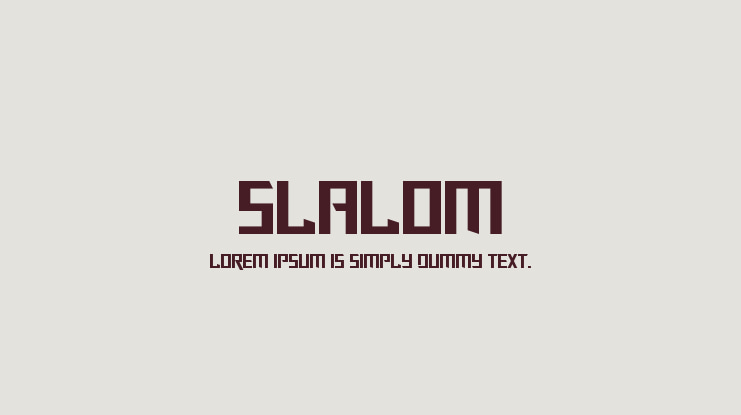 Slalom Font