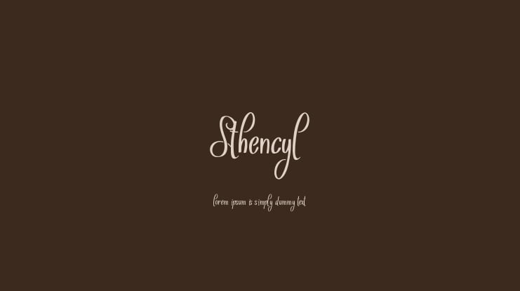 Sthencyl Font