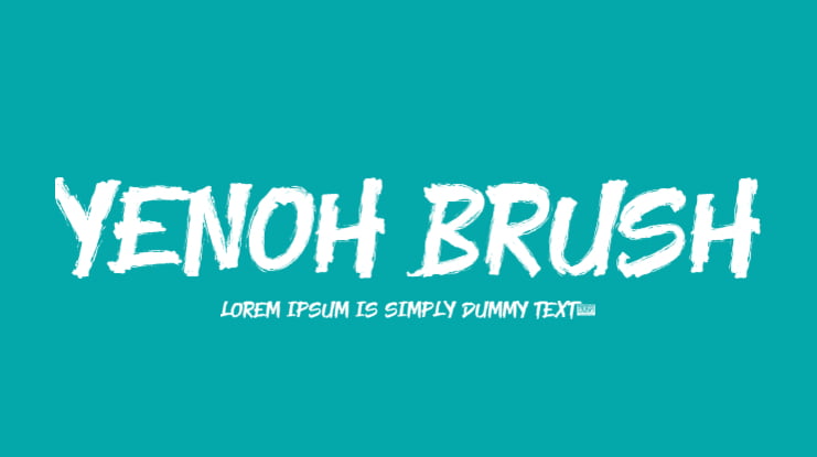 Yenoh Brush Font