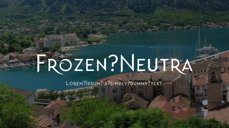 Frozen Neutra Font