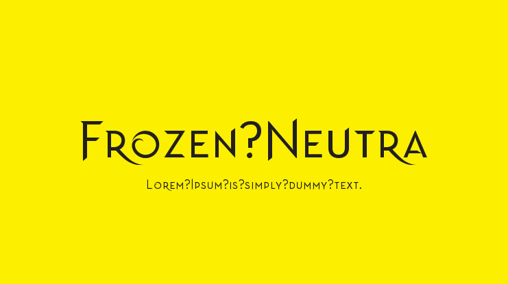 Frozen Neutra Font