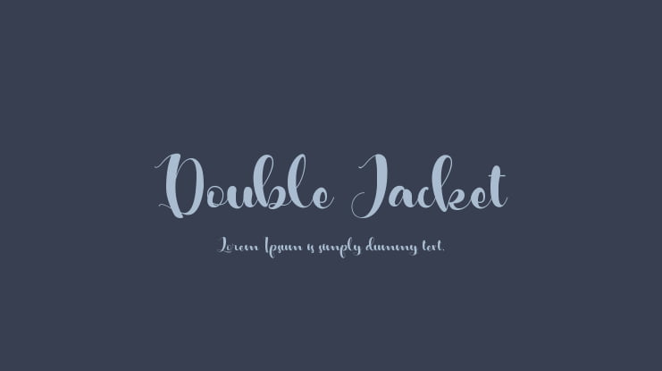 Double Jacket Font