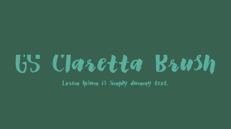 GS Claretta Brush Font