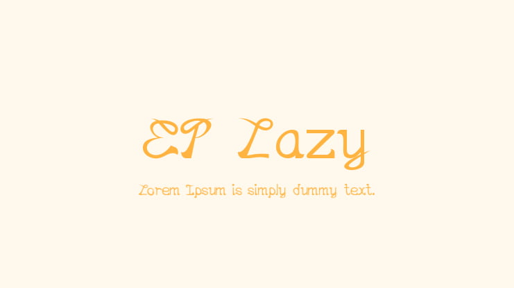 EP Lazy Font