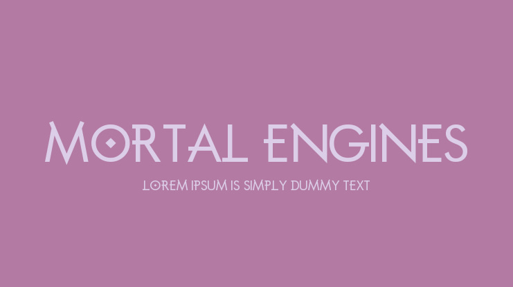 Mortal Engines Font