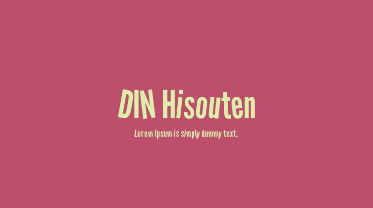 DIN Hisouten Font