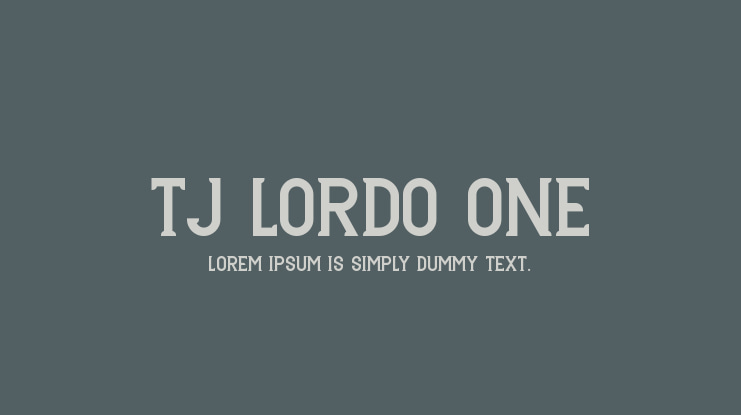 TJ Lordo One Font
