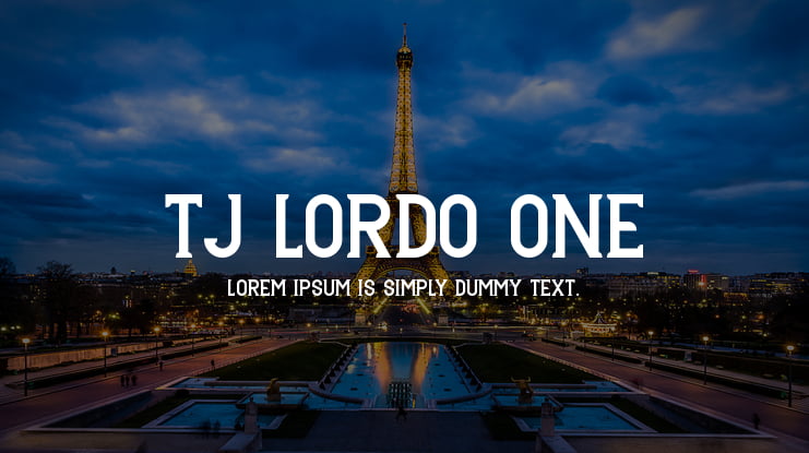 TJ Lordo One Font