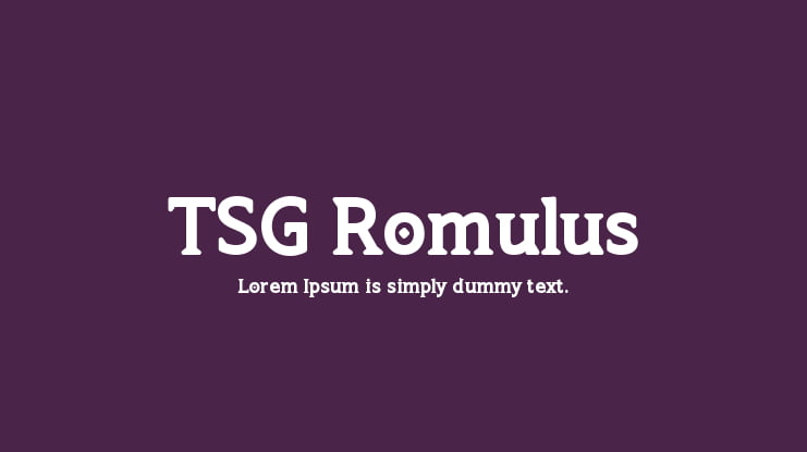 TSG Romulus Font