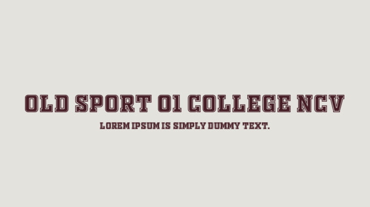 OLD SPORT 01 COLLEGE NCV Font Family