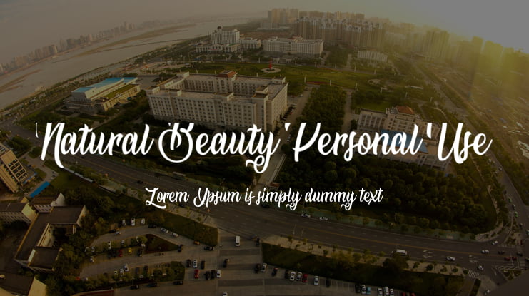 Natural Beauty Personal Use Font