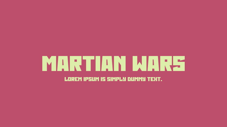 Martian Wars Font Family