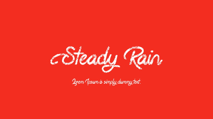 Steady Rain Font