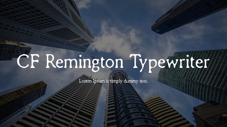 CF Remington Typewriter Font