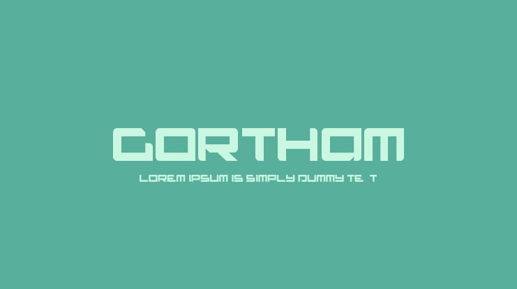 Gortham Font